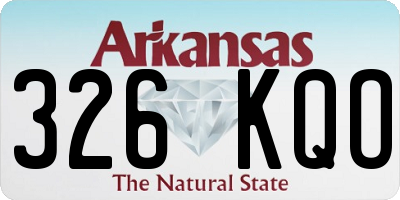 AR license plate 326KQO