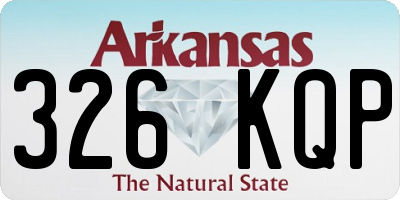 AR license plate 326KQP