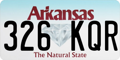 AR license plate 326KQR