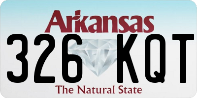 AR license plate 326KQT