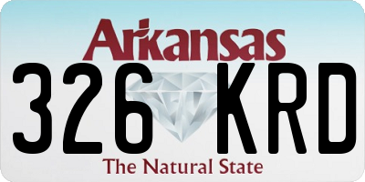 AR license plate 326KRD
