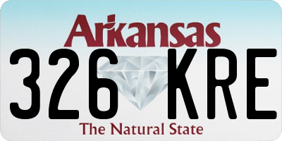 AR license plate 326KRE