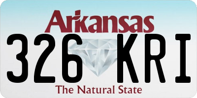 AR license plate 326KRI