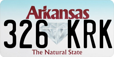 AR license plate 326KRK