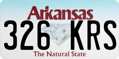 AR license plate 326KRS