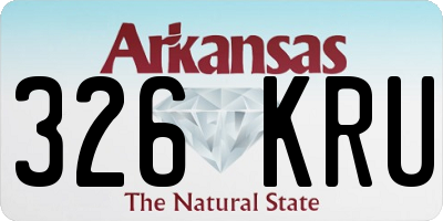 AR license plate 326KRU