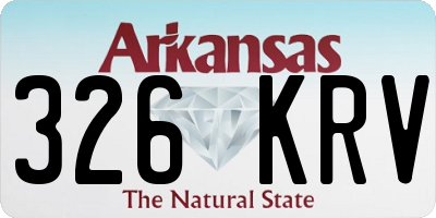 AR license plate 326KRV