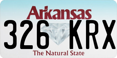AR license plate 326KRX