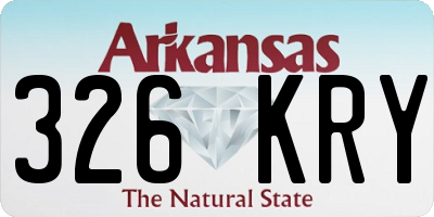 AR license plate 326KRY