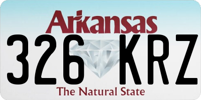 AR license plate 326KRZ