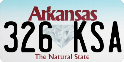 AR license plate 326KSA