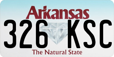 AR license plate 326KSC