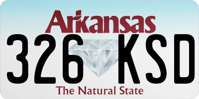 AR license plate 326KSD