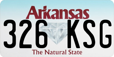 AR license plate 326KSG