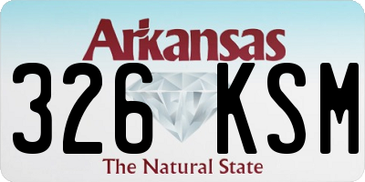 AR license plate 326KSM