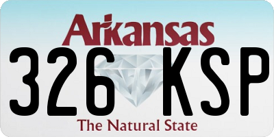 AR license plate 326KSP