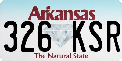 AR license plate 326KSR