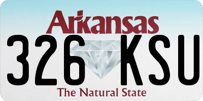 AR license plate 326KSU