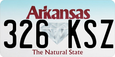 AR license plate 326KSZ