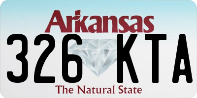 AR license plate 326KTA