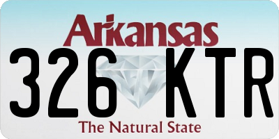 AR license plate 326KTR