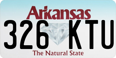 AR license plate 326KTU