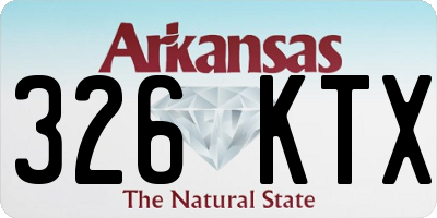 AR license plate 326KTX