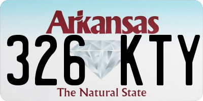 AR license plate 326KTY