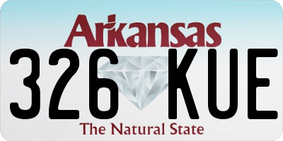 AR license plate 326KUE