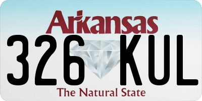 AR license plate 326KUL
