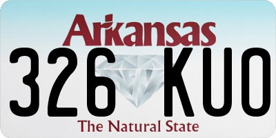 AR license plate 326KUO