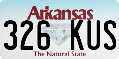 AR license plate 326KUS