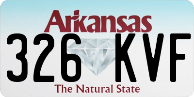 AR license plate 326KVF