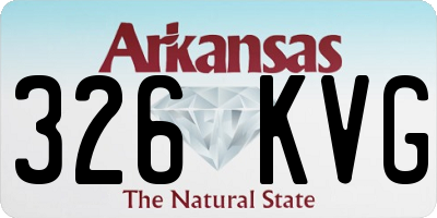 AR license plate 326KVG