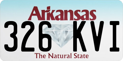 AR license plate 326KVI