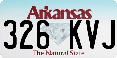 AR license plate 326KVJ