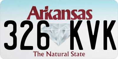 AR license plate 326KVK