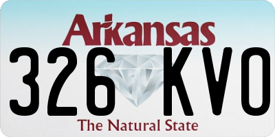 AR license plate 326KVO
