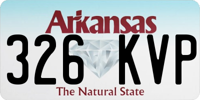 AR license plate 326KVP