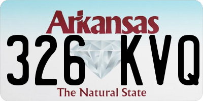 AR license plate 326KVQ