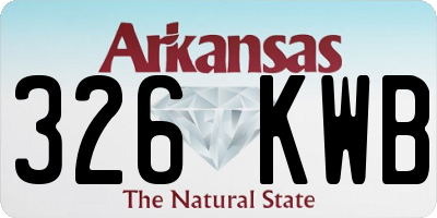 AR license plate 326KWB