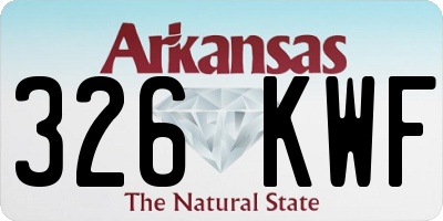 AR license plate 326KWF