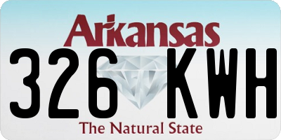 AR license plate 326KWH