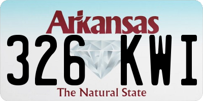 AR license plate 326KWI
