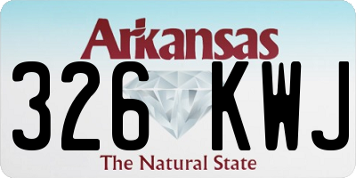 AR license plate 326KWJ