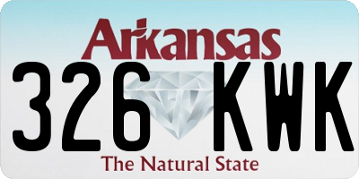 AR license plate 326KWK