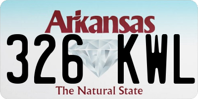 AR license plate 326KWL