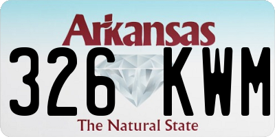 AR license plate 326KWM