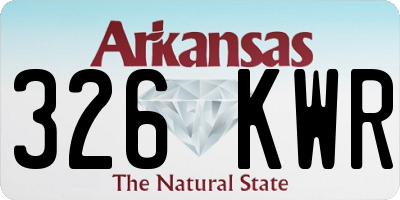 AR license plate 326KWR