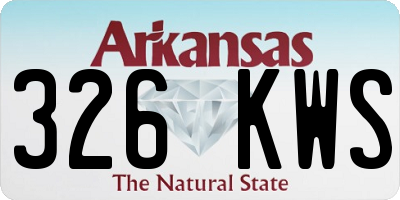 AR license plate 326KWS